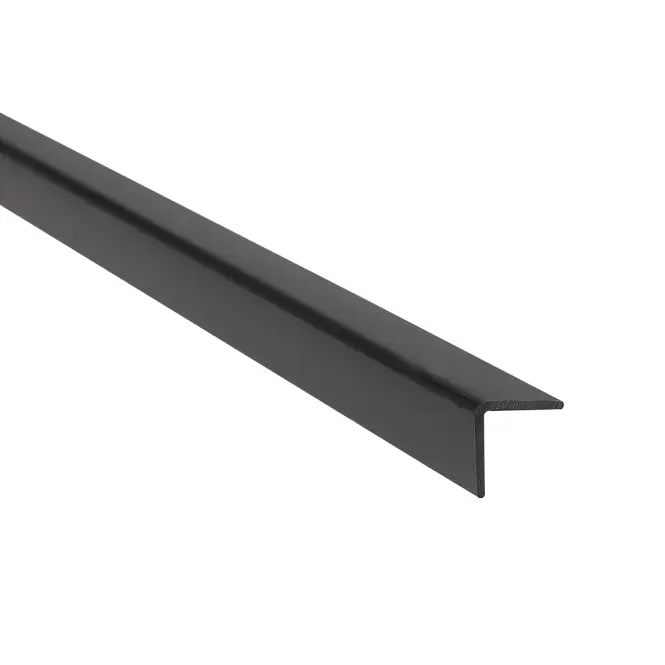 Profil uholníkový PCV čierny 10x10x1.1mm 2.75m