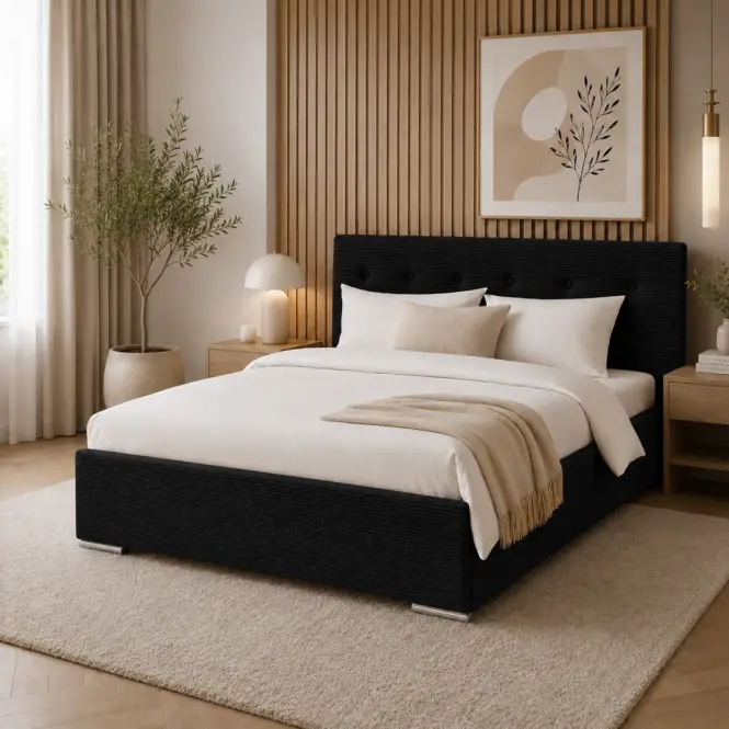 Posteľ Mila 140x200 Lincoln 100ln čierna