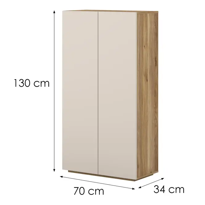 Komoda Vysoká 2d Criss 42 Dub Mauvella/Kašmír