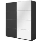 Skriňa 200cm Beta 57  Čierna/Zrkadla