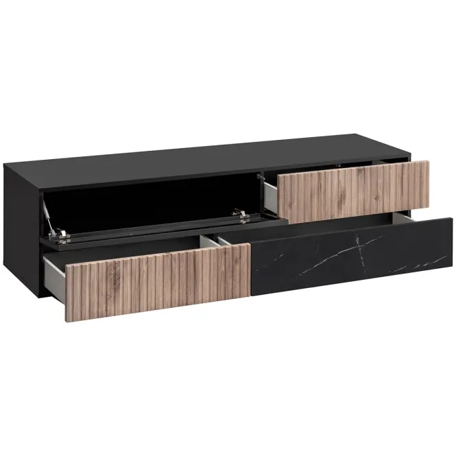 TV stolík Cannes Zmwdv Cs RTV-K Black/Viking/Marble Black,2