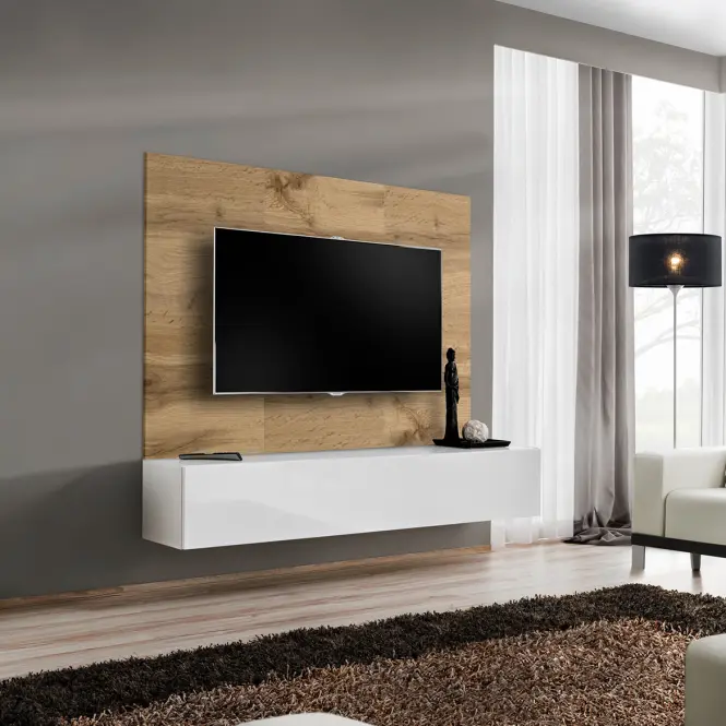 TV stolík + Panel Switch Wtw Sw Pr1 Wotan/Bílá,3