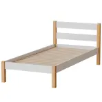 Posteľ Inka 90 Biela/Prírodný Dub