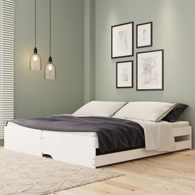 Posteľ 20900257 Lotar 90x200 Biela,8