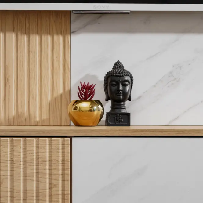 Obývacia Stena Noir I Dcmw Nr1 Cremona Oak/Marble White,8