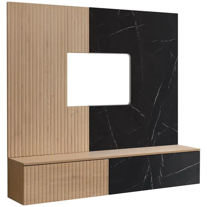 Obývacia Stena Noir I Dcms Nr1 Cremona Oak/Marble Black
