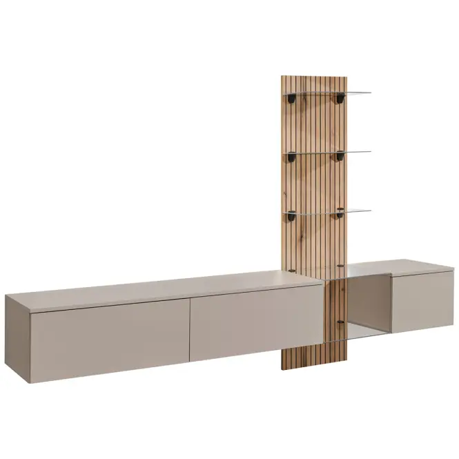 Obývacia Stena Luzz Sgce Lz Clay Grey/Coast Evoke Oak