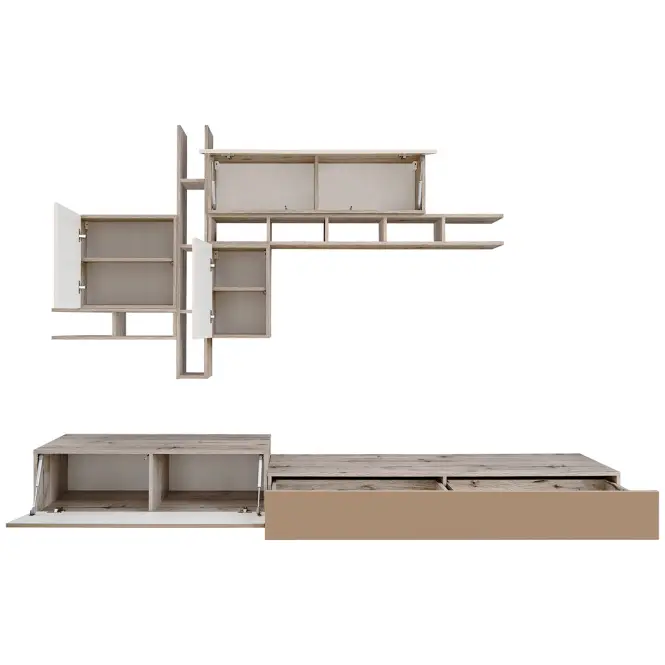 Obývacia Stena Napoli Dwcm Np Wellington/Cappucicino/Magnola,4