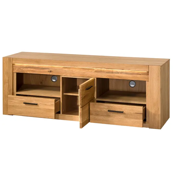 Tv Stolík Velvet 25 1d 2s Masívny Dub Prírodný Olej
