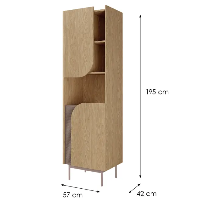 Regál Carmen 3 Dub Jar/Toffi