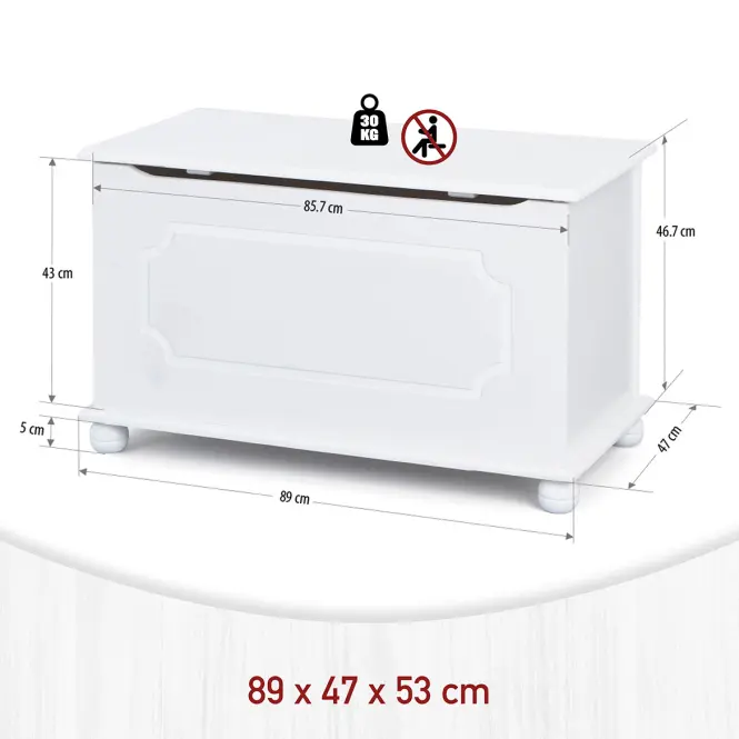 Úložný box 16901010 Emel Fenyőfehér lakk