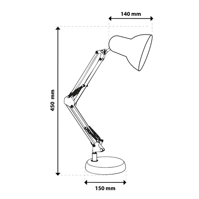 Lampka biurkowa TOBI BLACK 1XE27 LB1