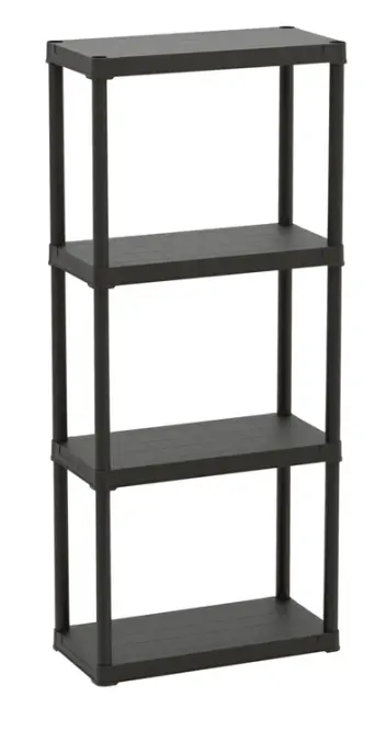 PLASTOVÝ REGÁL T60/4 132X60X30 ČIERNY