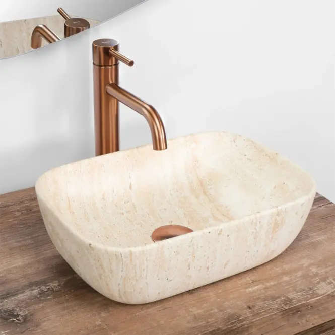 Umývadlo Belinda mini travertine matt - na dosku