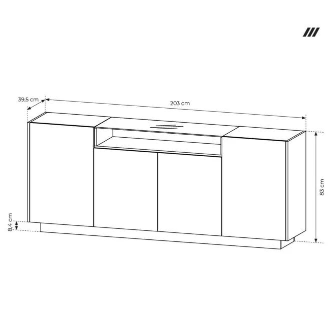 Komoda Hiro B 203 4d Beige,3