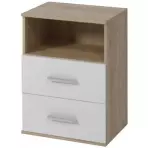 Nočný stolík Goda III 2S sonoma/biela