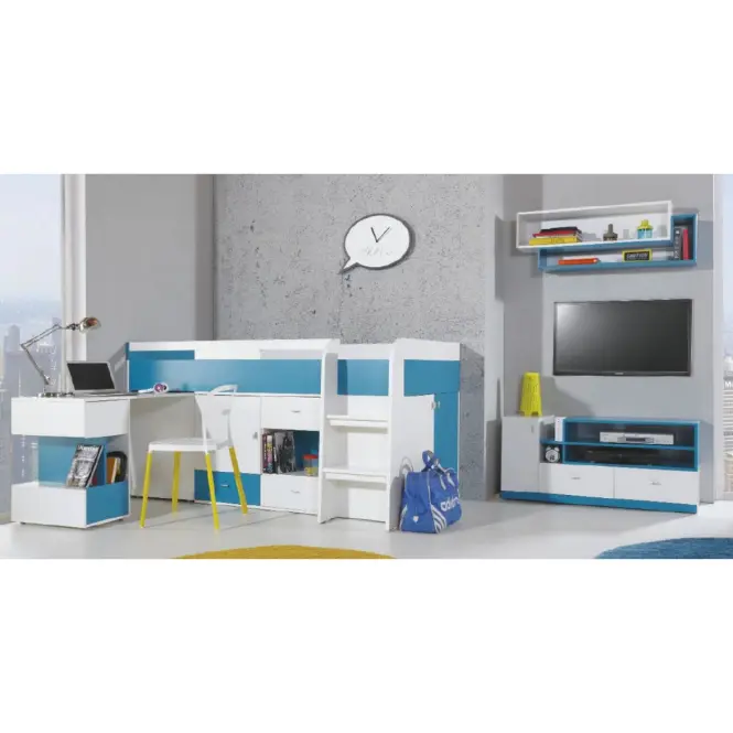 TV stolík Mobi MO-12 biela /tyrkys