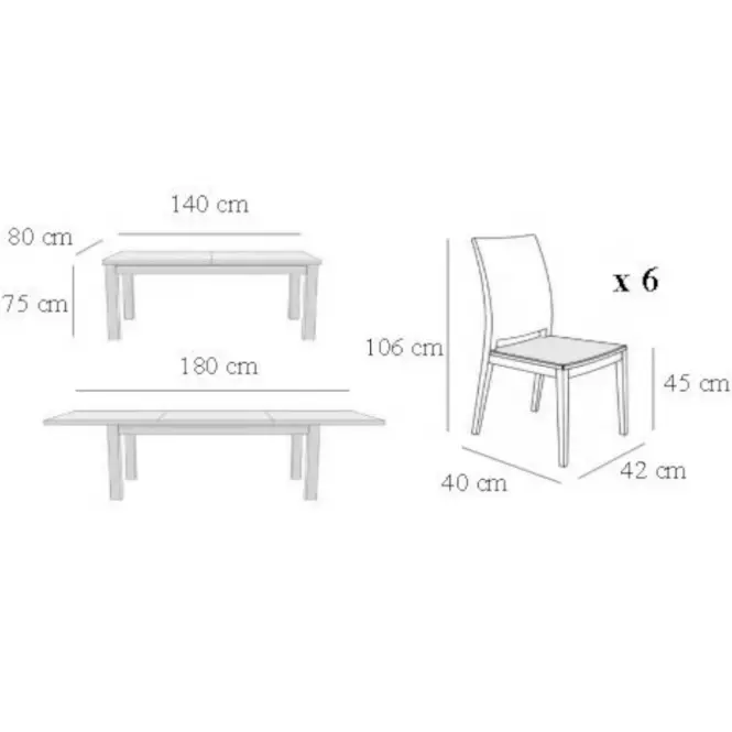 Jedálenská zostava Artur 1+6 St715 I Kr648  Safari Pik 14
