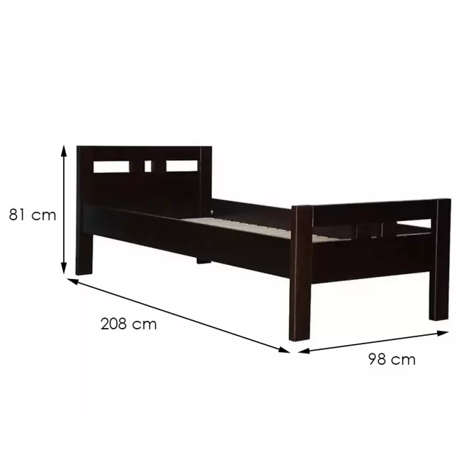 Posteľ Prezident 90x200 wenge,5