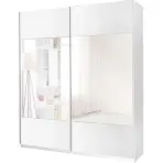 Skriňa Vario so zrkadlom biela 175 cm