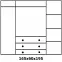 Skriňa 45A borovice 165X60X195,3
