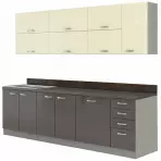 Kuchynská linka Karmen Grey 260 bez dosky