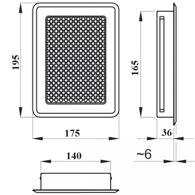 Mriežka  KZ2-ML-ASR  rám antické striebro 175x195