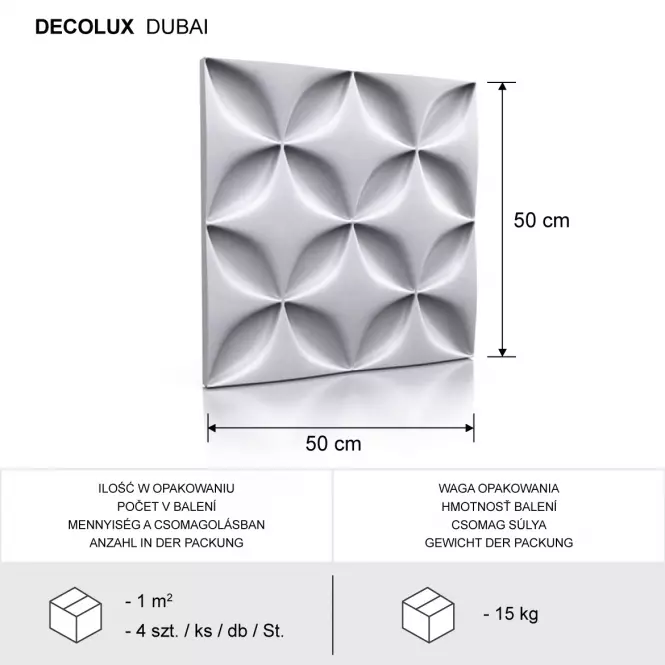 Sadrový dekor Dubai 3D