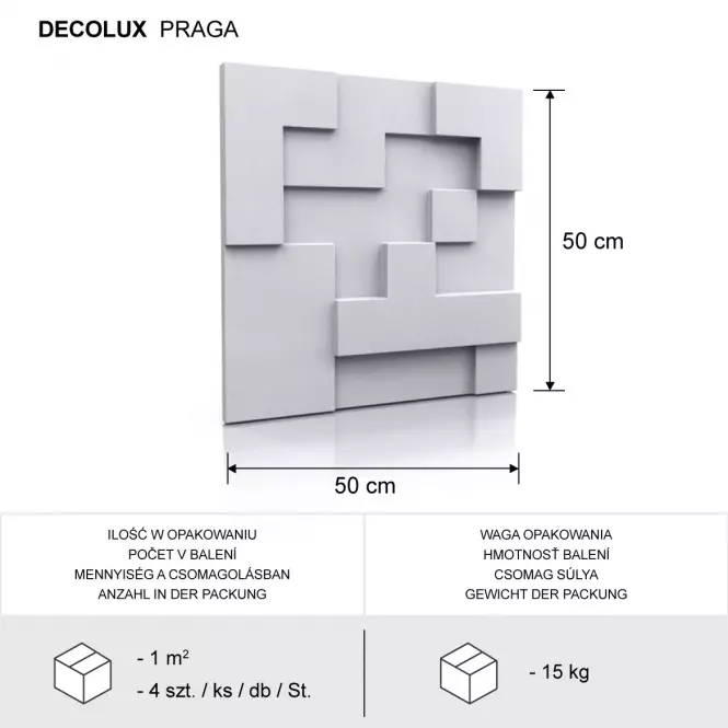 Sadrový dekor Praga 3D