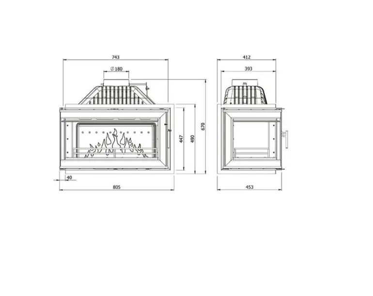 Krbová vložka W16  ľavá 13,5 kW Eco