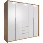 Skriňa 230 cm lišta Led biela/craft