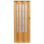 Zhrňovacie dvere Crystalline glass svetlý dub
