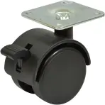 Nábytkové koliesko 40 mm/25 kg s doštičkou, brza