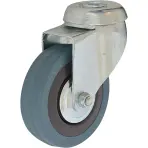 Otočné pojazdné koliesko 50 mm/40 kg montážny otvor, sivá guma