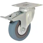 Otočné pojazdné koliesko  75 mm/50 kg doska montážna, sivá guma