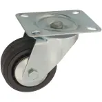 Pojazdné koliesko, čierne koleso 80 mm/80 kg, otočná doska