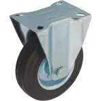 Nábytkové koliesko čierne  125 mm/125 kg, doska pevná