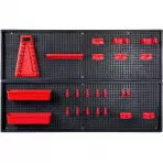 Perforovaný panel na náradie červený 800x250x500mm