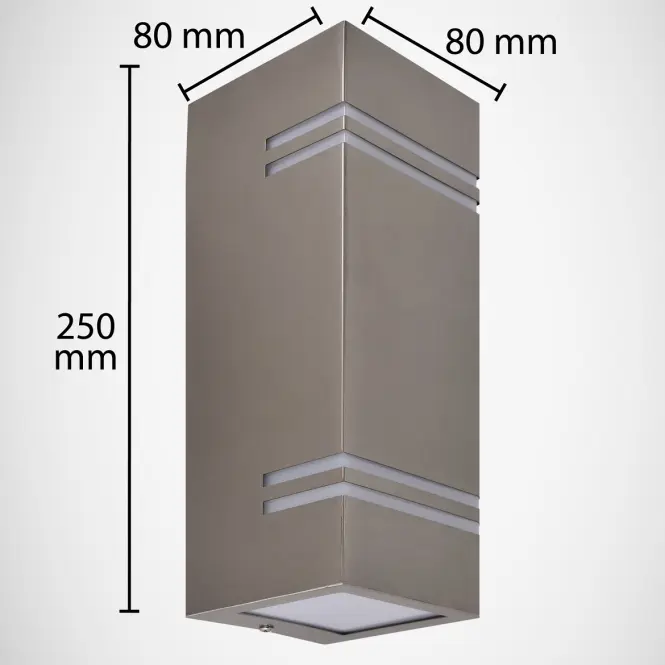 Záhradná nástenná lampa  Ogr Keler 3018 Gu10 Inox K2
