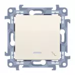 Schodiskový vypínač s podsvietením LED krémový CW6L.01/41