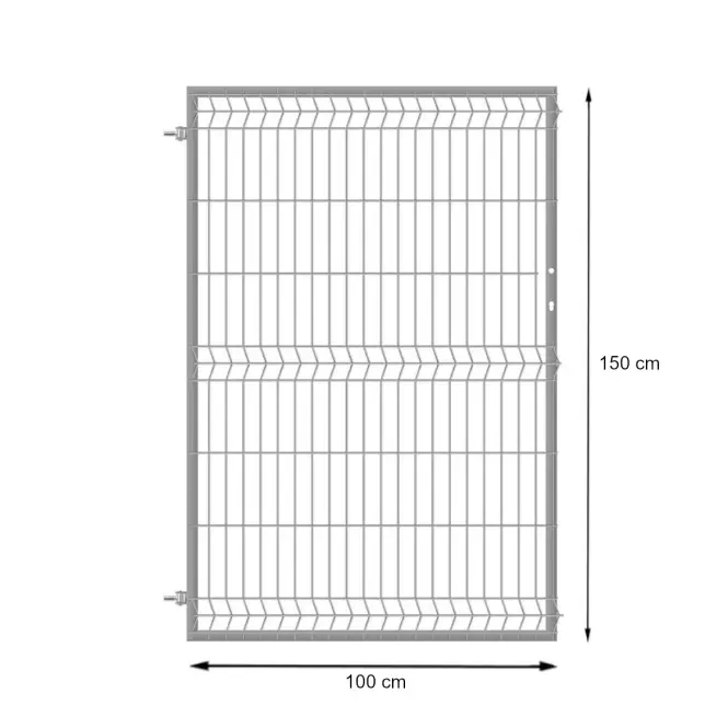 Bránka 3D 150cm/100cm  ľavá pozink