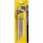 Imbusové kľúče s guľovou koncovkou, predlžené, 1,5-10 mm, 9 ks