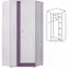 Rohová skriňa Next NX-2 90 cm borovica biela/viola,3