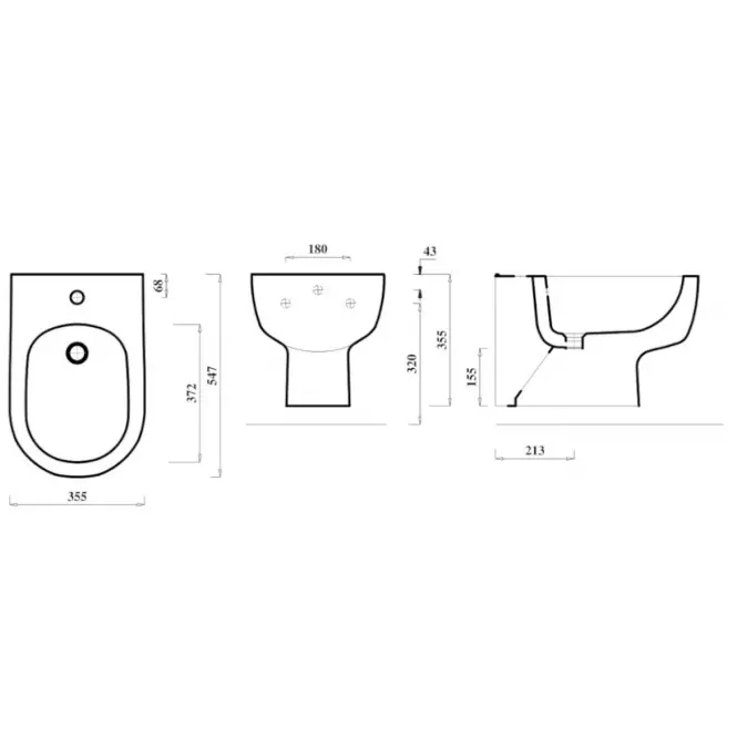Bidet závesný Madison