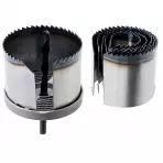 Dierovačky do dreva, kalené zuby, 26-63 mm, h 50 mm, sada 7 ks, Drel