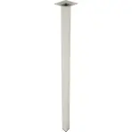 Štvorcová nábytková noha 80 cm biela