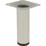 Okrúhla nábytková noha 10 cm biela