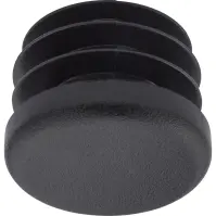 Okrúhla vtláčaná záslepka Ø22 mm čierna (4 ks)
