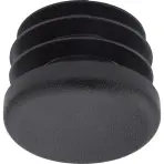 Okrúhla vtláčaná záslepka Ø25 mm čierna (4 ks)
