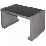 Konferenčný stolík Arsinoe betón/čierne sklo